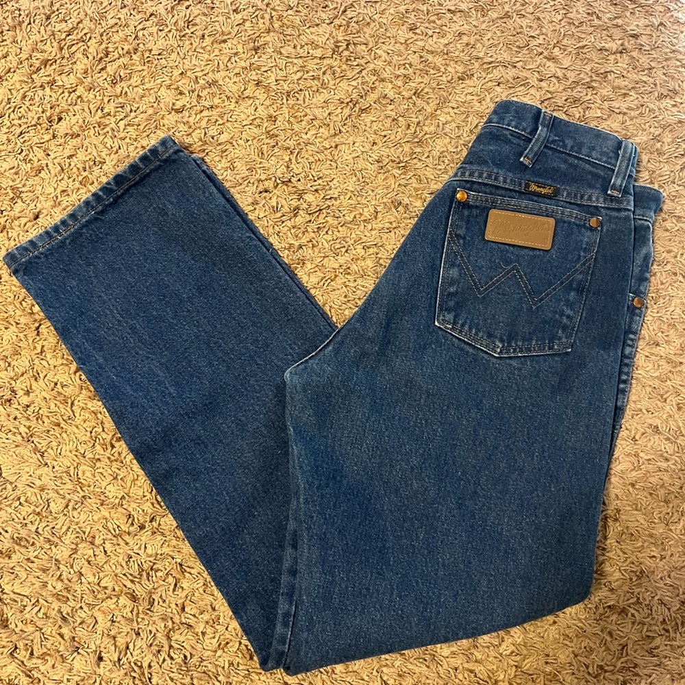 Wrangler Blue Straight Jeans Classic Denim